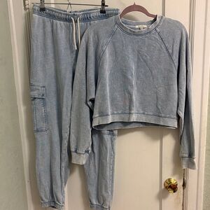 Z Supply washed denim sweats